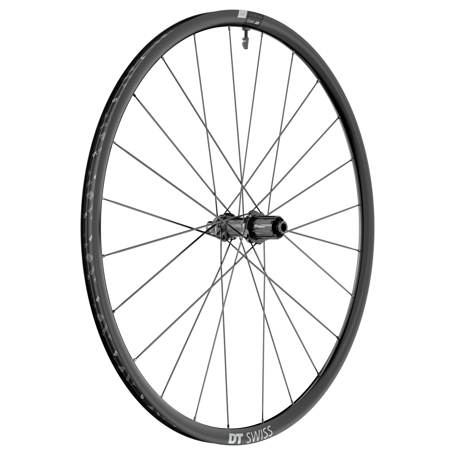 Picture of DT Swiss PR 1600 SPLINE 23 Rear Wheel - 28&quot; | Clincher | Centerlock - 12x142mm - 350 Road - HG-L