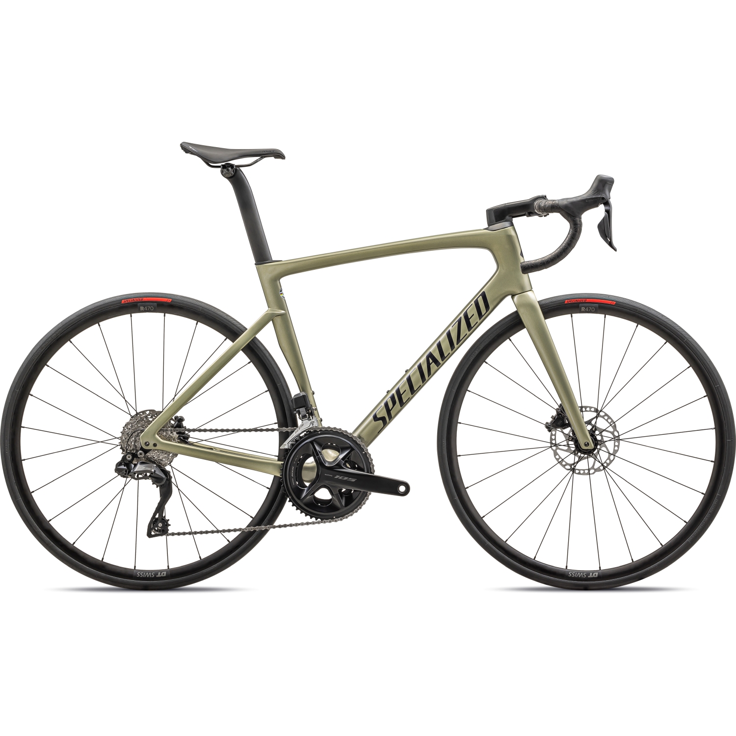 Productfoto van Specialized TARMAC SL7 COMP - Carbon Racefiets - 2025 - gloss metallic spruce / metallic midnight shadow