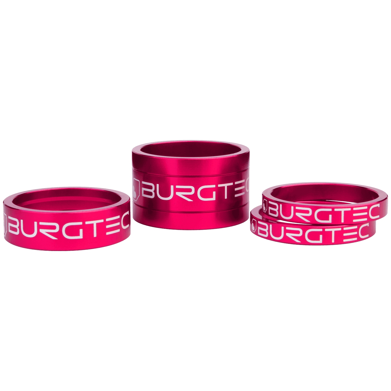Picture of Burgtec Stem Spacer Kit - 5/10/20mm - Toxic Barbie Pink