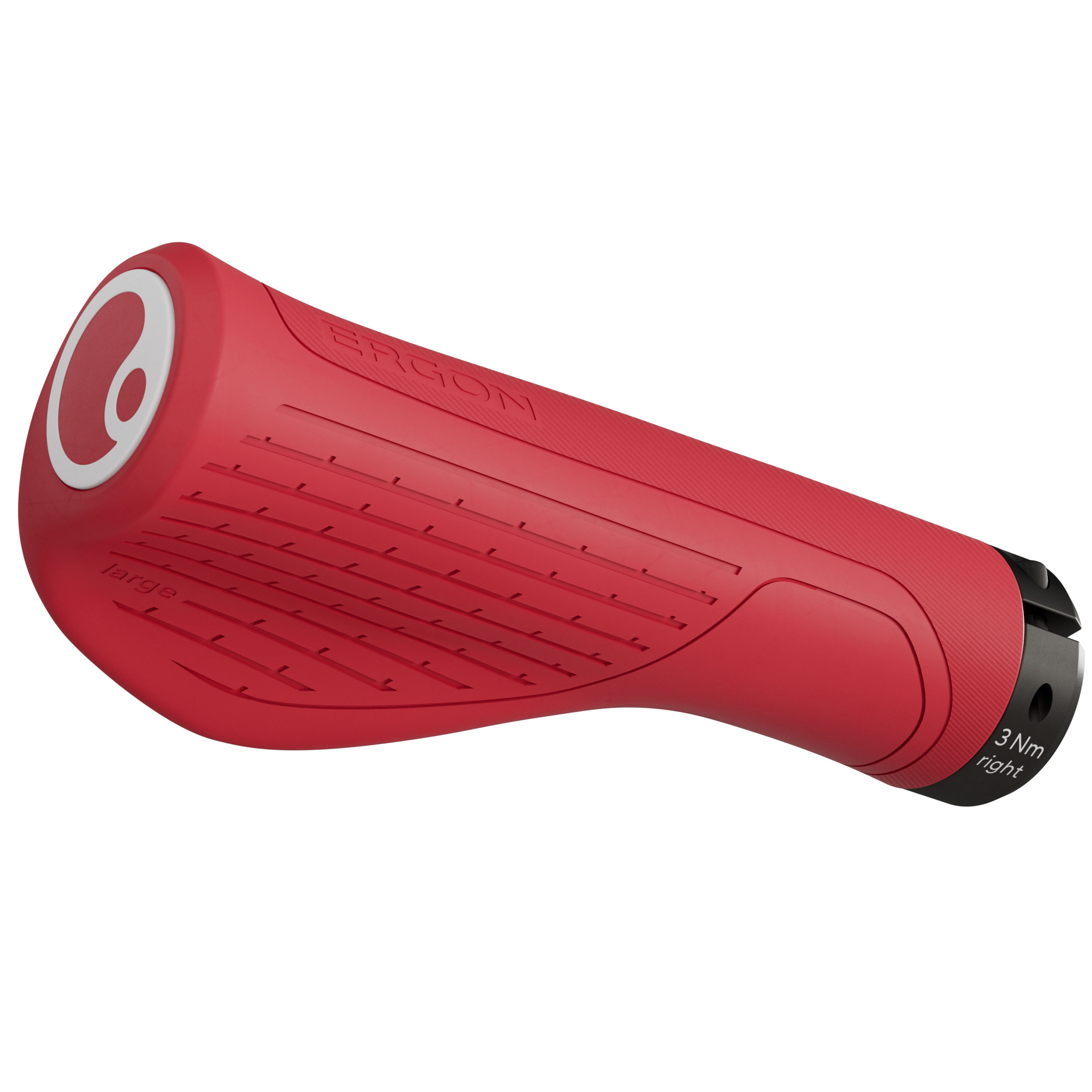 Mountain Bike Grips Ergon GA3 Grips Risky Red, Lock-On, Small