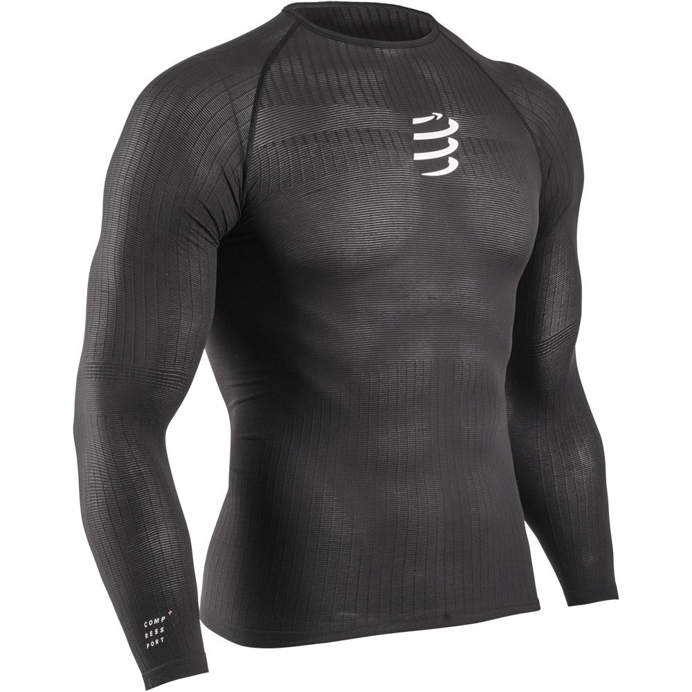 Productfoto van Compressport 3D Thermo 50g Shirt met Lange Mouwen - zwart