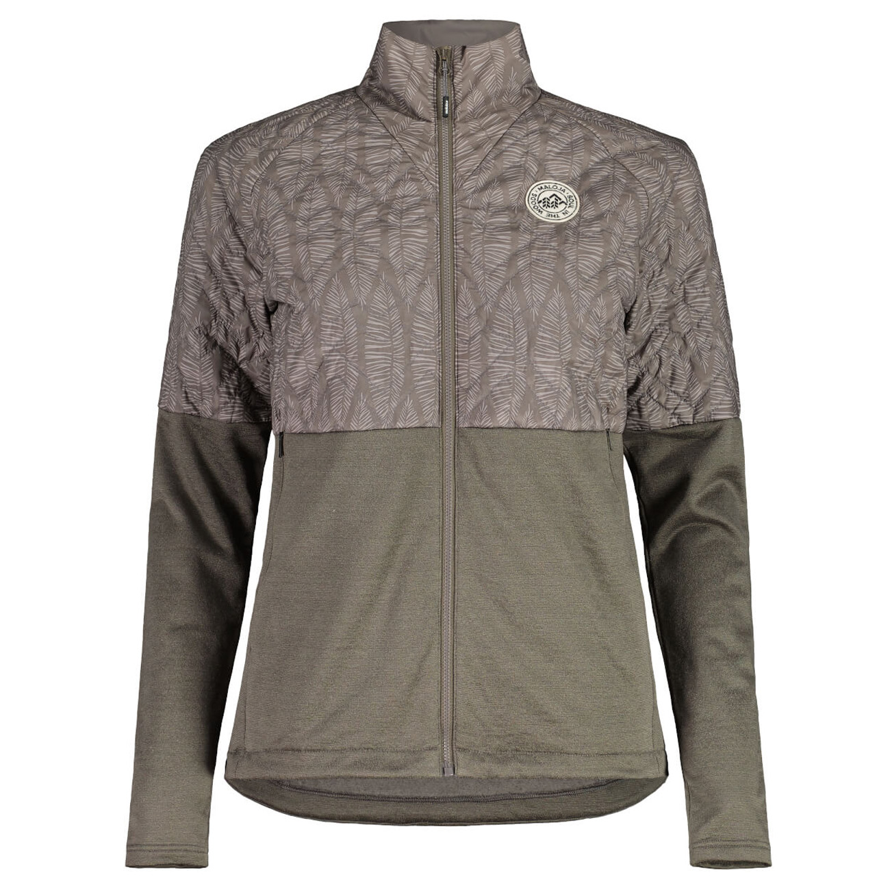 Image of Maloja SikamM. Women's Hybrid Jacket - stone forestleaves 8568