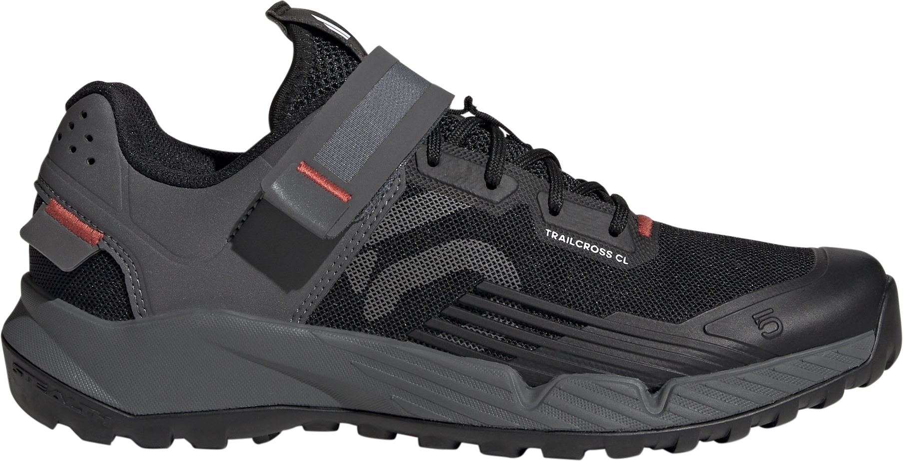 Женские кроссовки Five Ten Trailcross с клипсами для горного спорта - Core Black / Grey Three / Red