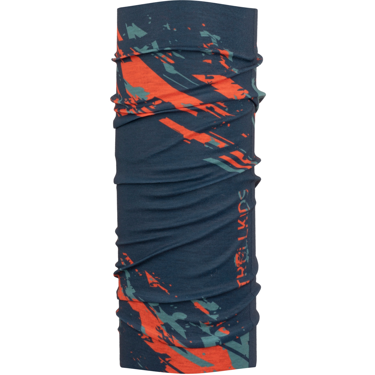 Produktbild von Trollkids Northern Lights Multifunktionstuch Kinder - dusky turquoise/dark navy/glow orange