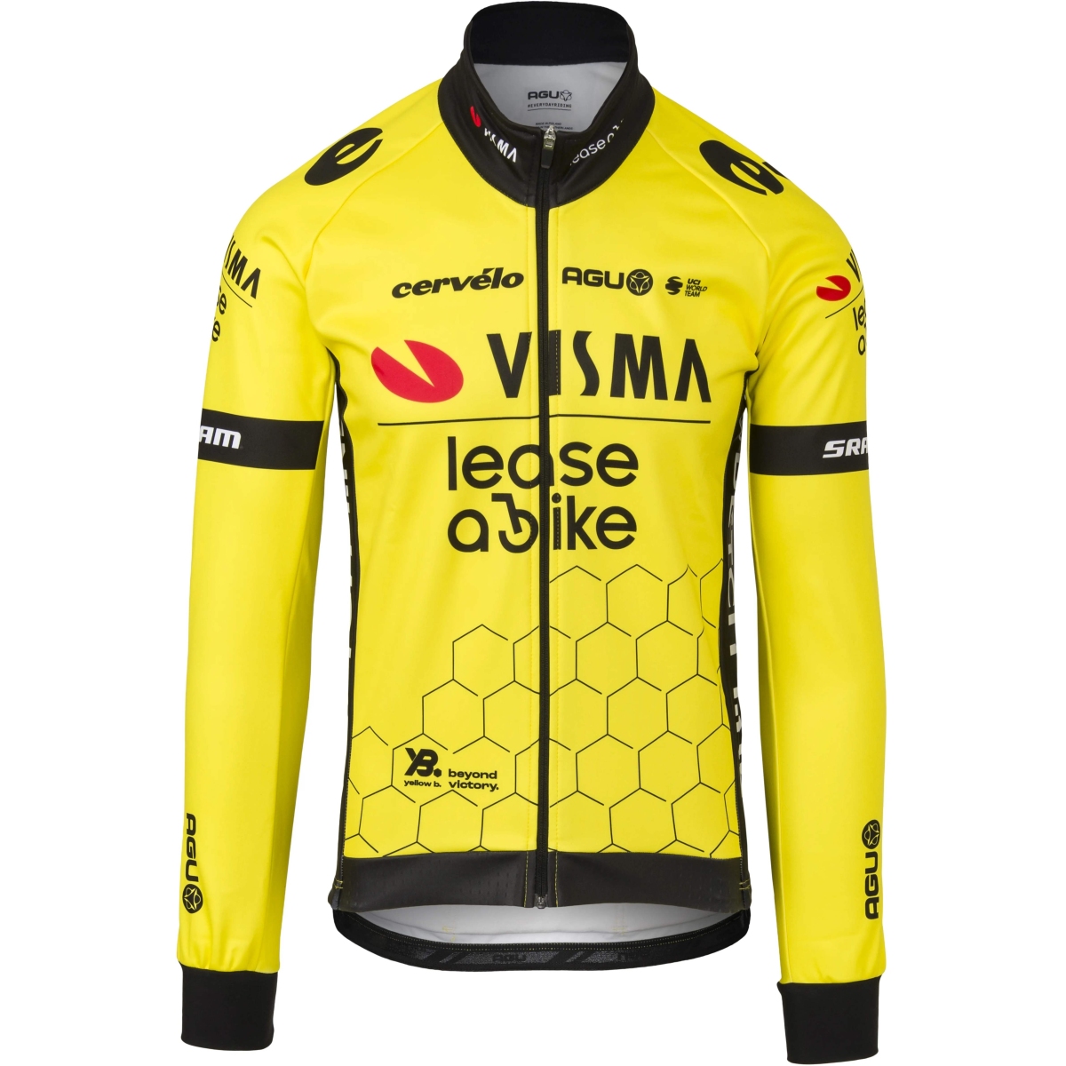 Picture of AGU Team Visma Replica Winter Jacket Men - Lease a Bike 2024 - yellow