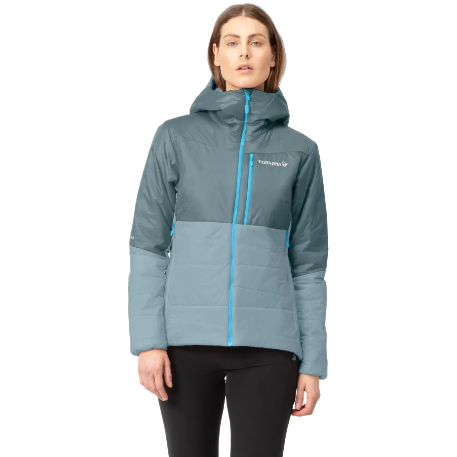 Picture of Norrona falketind thermo60 Hood Jacket Women - North Atlantic/Tourmaline