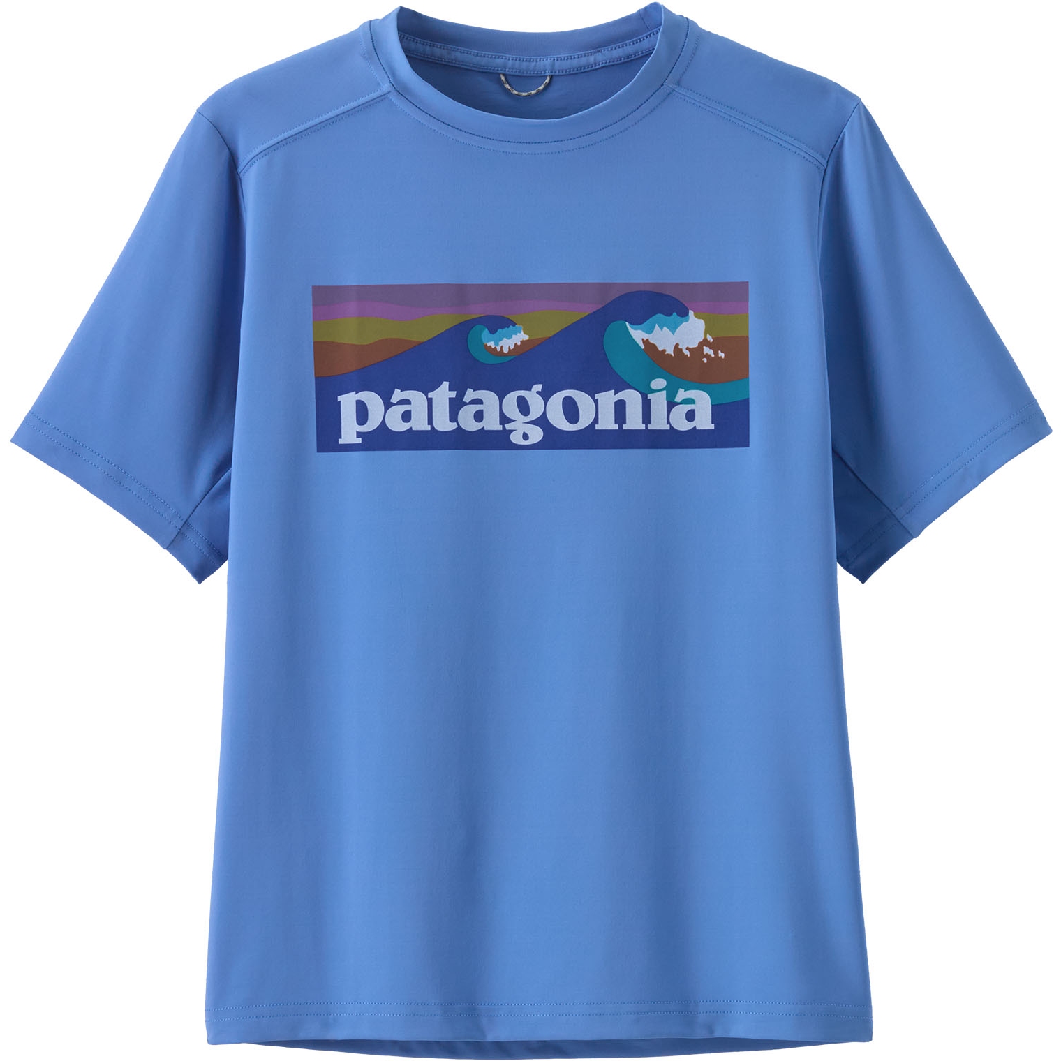 Produktbild von Patagonia Cap Silkweight T-Shirt Kinder - Boardshort Logo: Abundant Blue