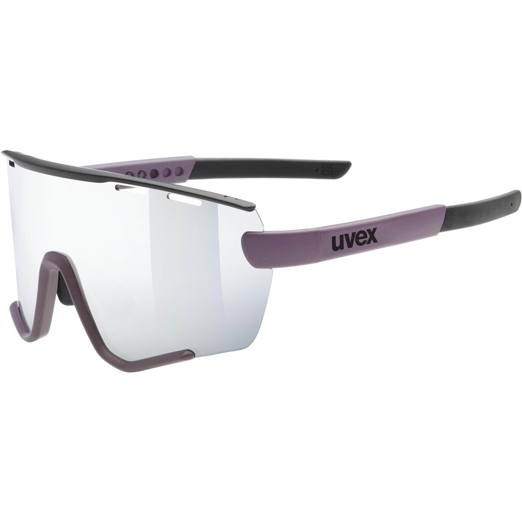 Picture of Uvex sportstyle 236 small Set Glasses - plum black matt/mirror silver + clear