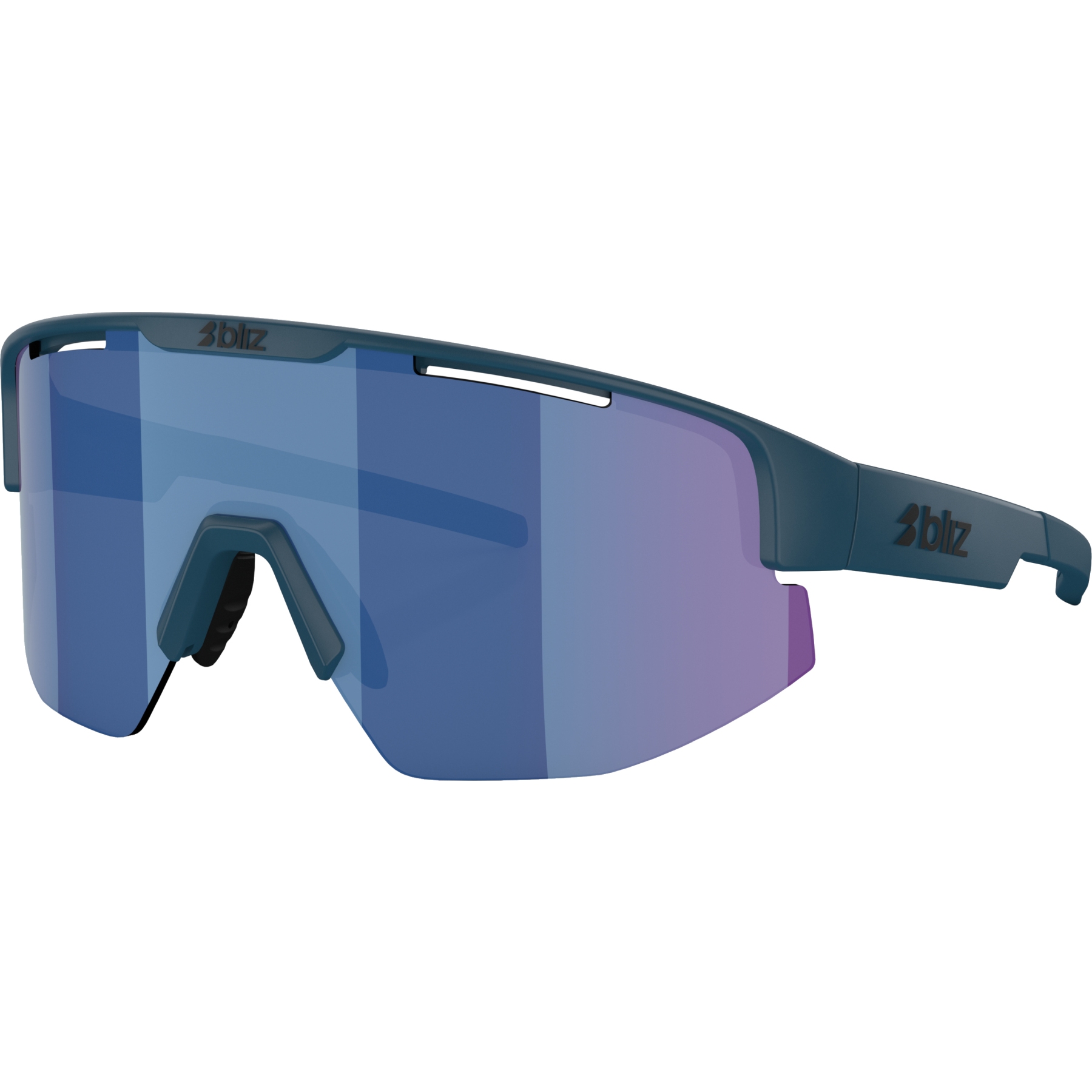 Bliz Matrix Glasses - Matte Blue - Brown Blue Mirror | BIKE24