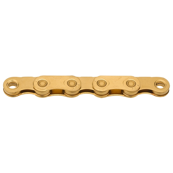 Produktbild von KMC X-Flat Kette - WAXED | Flat-Top | TiN Gold | 12/13-fach - gold