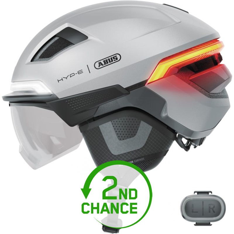 Шлем ABUS HYP-E ACE - блестящий серебристый - 2-й вариант