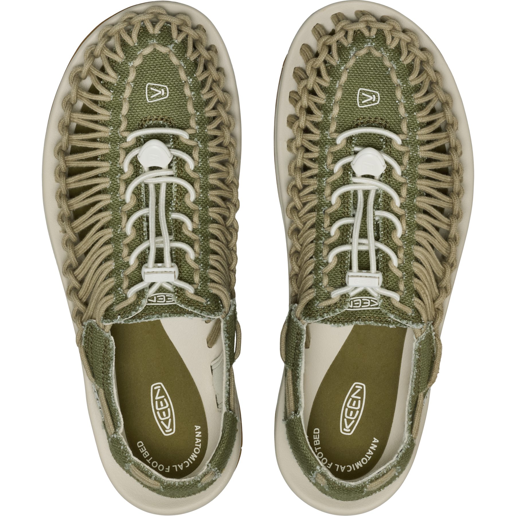 KEEN Uneek Canvas Sandals Men - Martini Olive/Birch | BIKE24