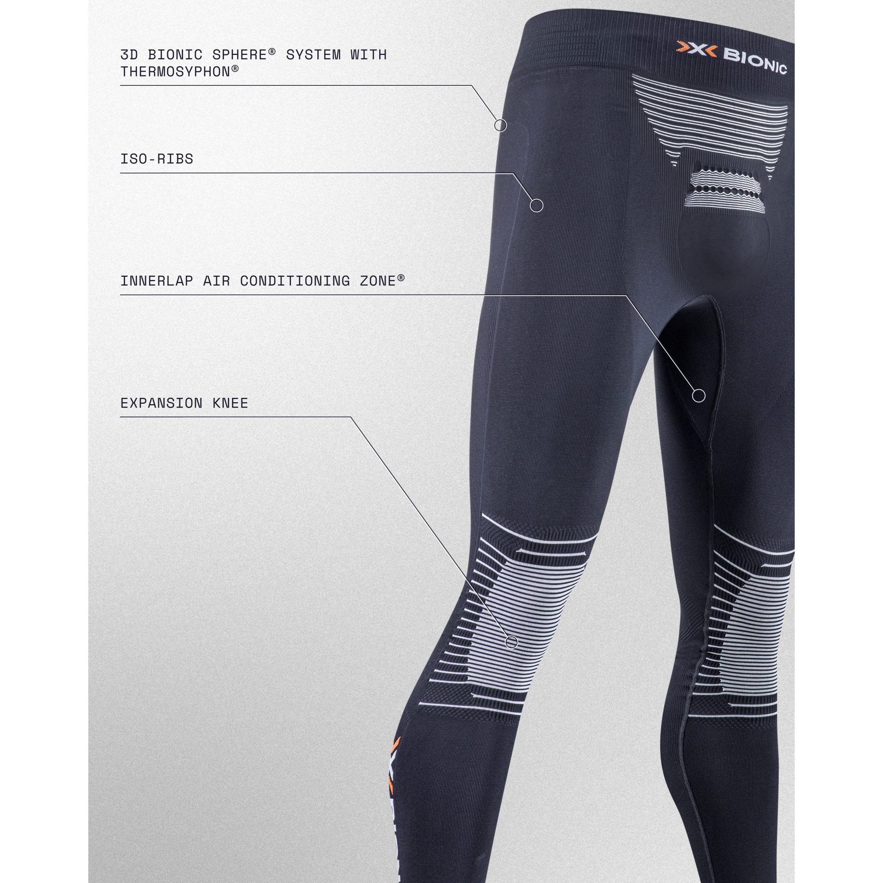 X-Bionic Energizer 4.0 Pants Long Men - opal black/arctic