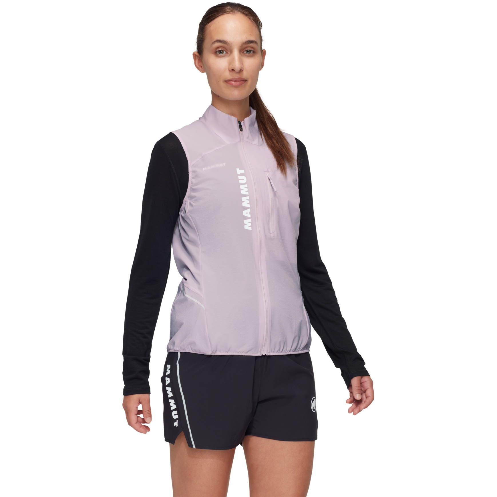 Produktbild von Mammut Aenergy Trailrunning Windbreaker Hybridweste Damen - alpine calamint