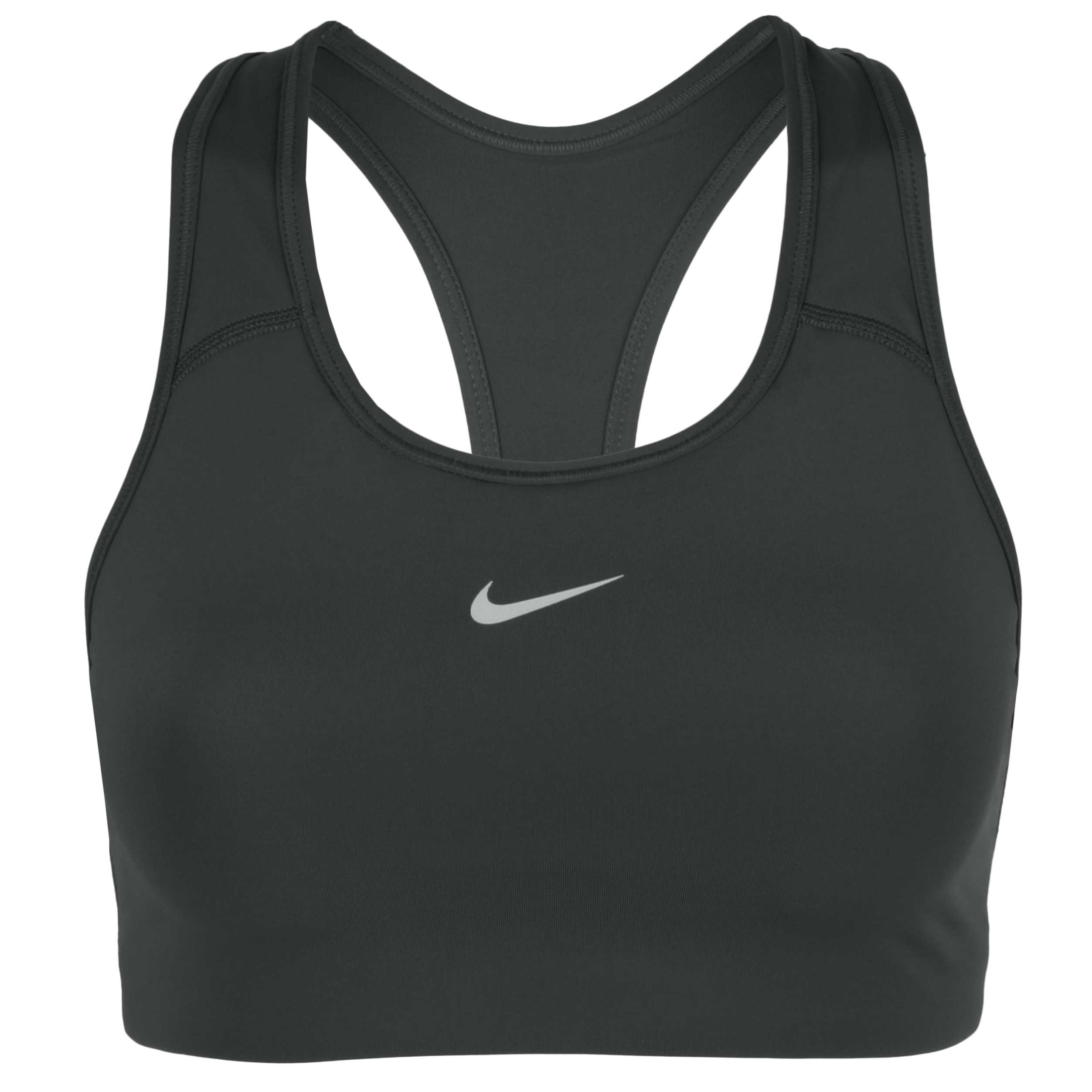 Image of Nike Swoosh Medium-Support 1-Piece Pad Sports Bra Women - black/white BV3636-010
