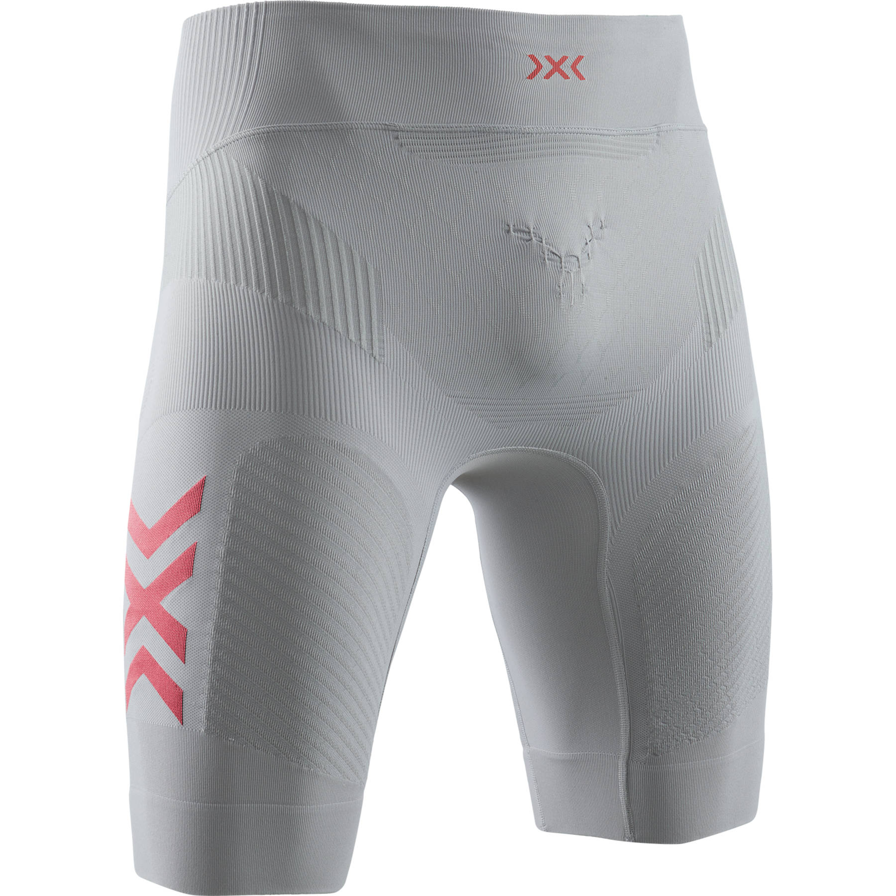 Picture of X-Bionic TWYCE 4.0 Run Shorts for Men - dolomite grey/sunset orange