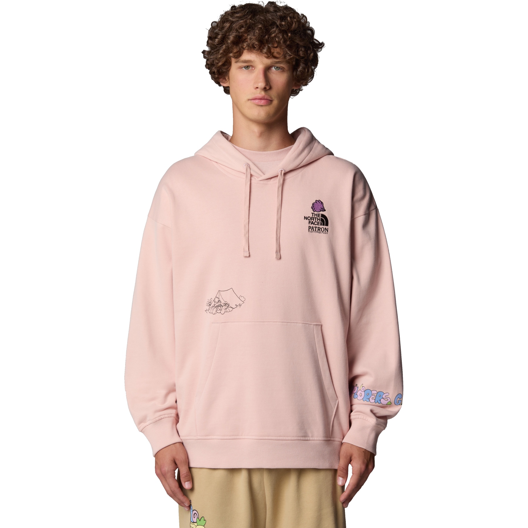 Picture of The North Face Mountain Cleanup Oversized Hoodie Unisex - Pink Moss