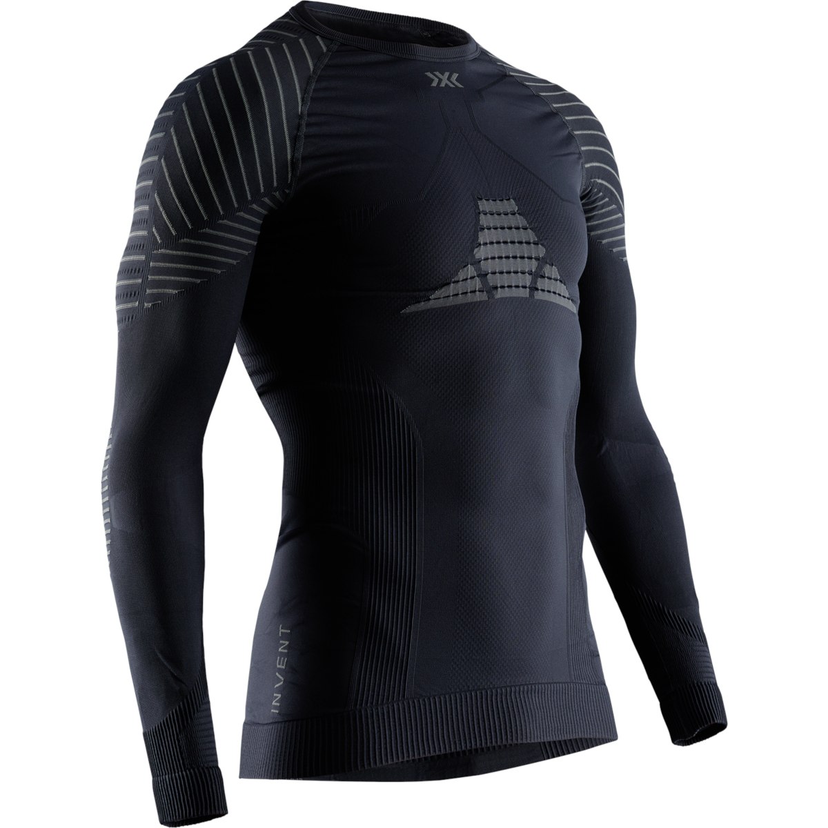 Produktbild von X-Bionic Invent 4.0 Shirt Round Neck Langarm-Unterhemd für Herren - black/charcoal