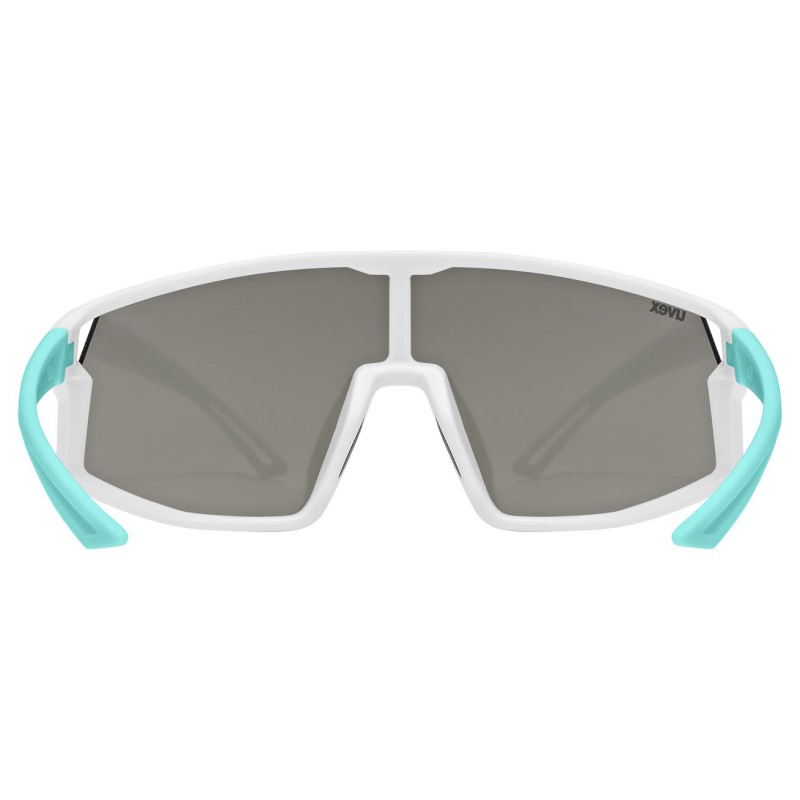 Uvex skyryse jr. Fahrrad-Brille Kinder - white-green/mirror silver