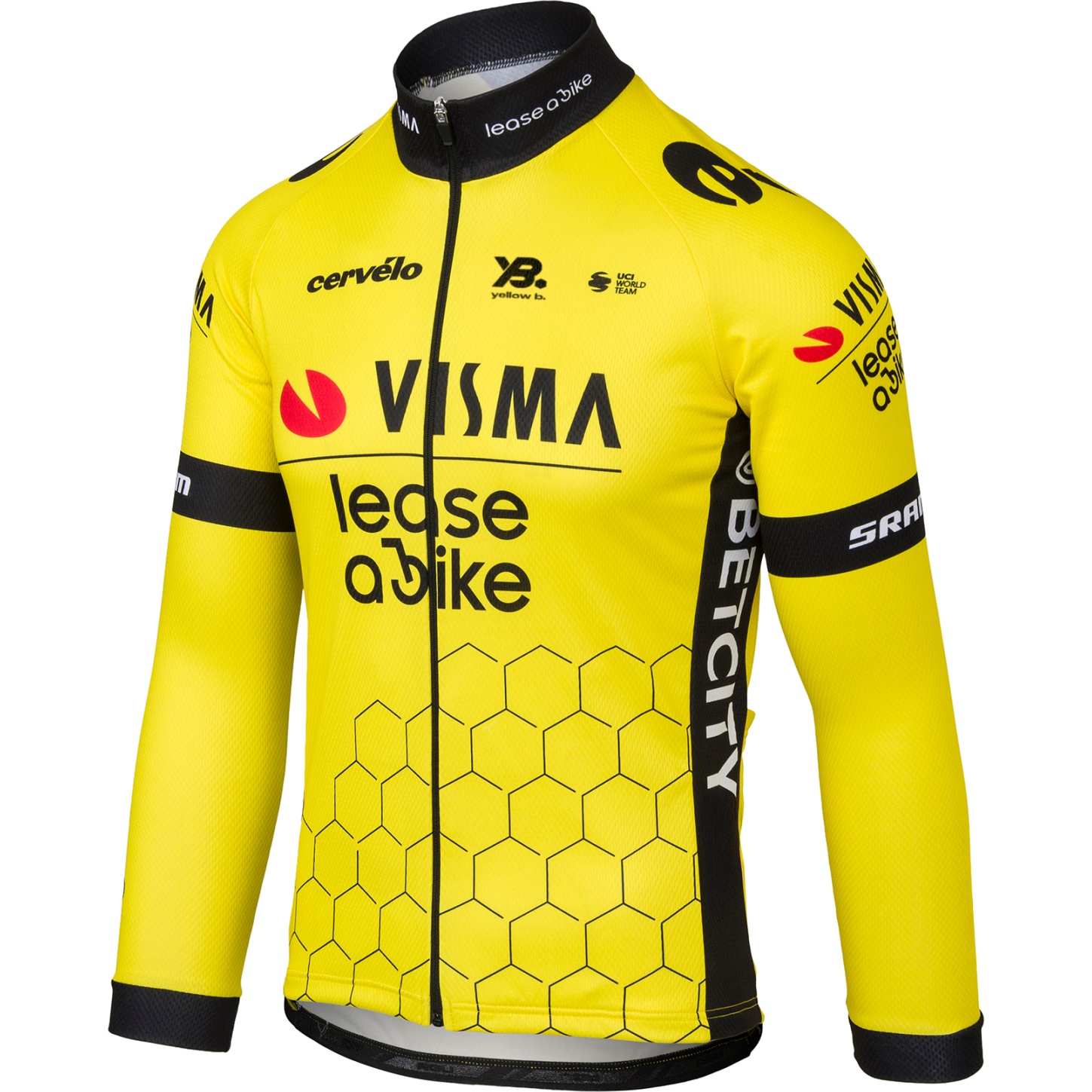 Produktbild von RAPidGEAR Team Visma | Lease a Bike Replica Langarmtrikot Herren 2025 - gelb