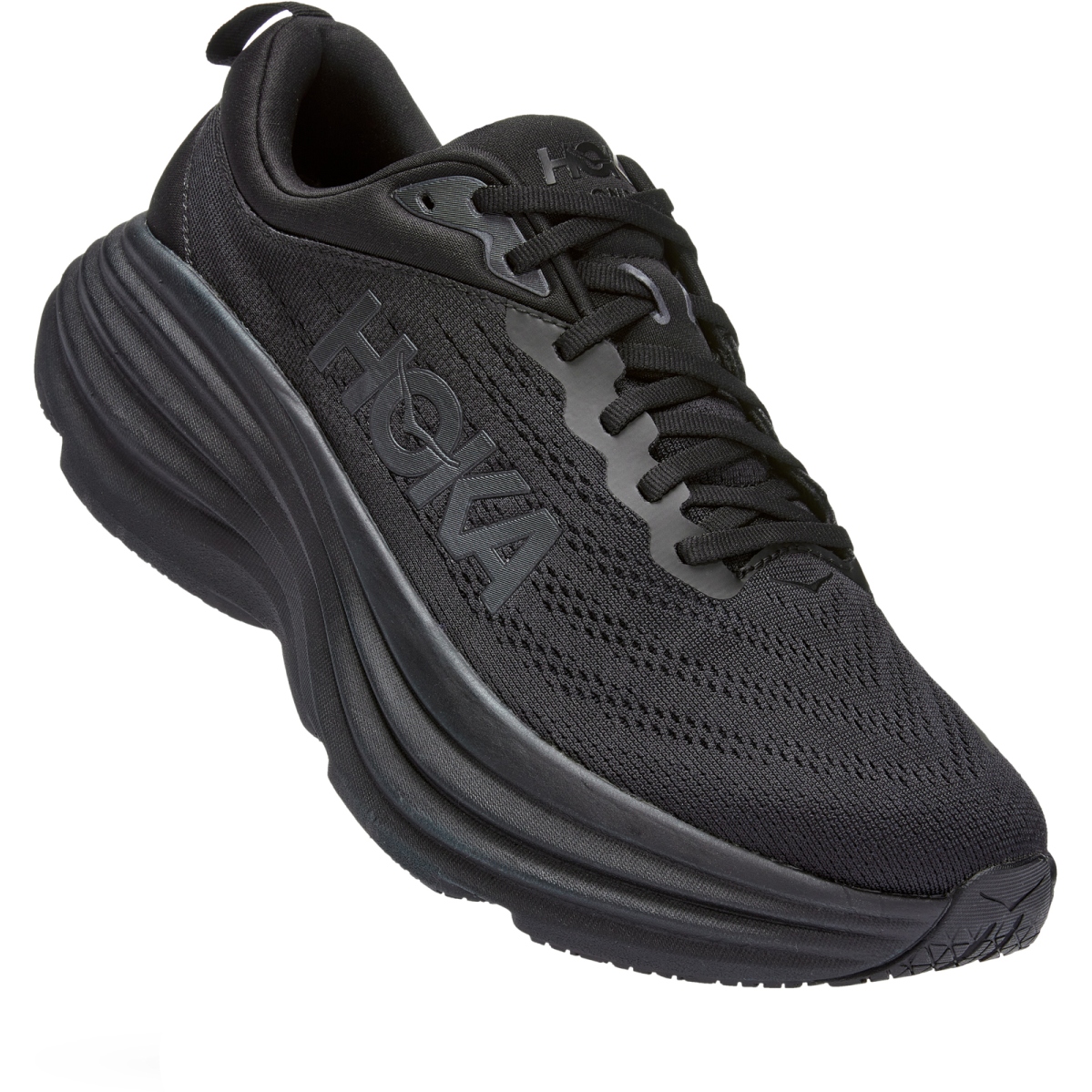 Image of Hoka Bondi 8 X-Wide Running Shoes - black / black