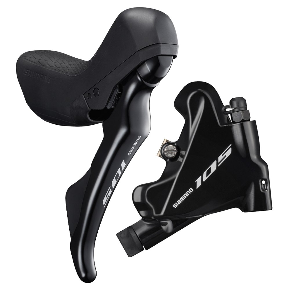 Immagine prodotto da Shimano Freno a Disco Idraulico - 105 ST-R7020 + BR-R7070 - Flat Mount - 2x11 Velocità - Set Posteriore - nero