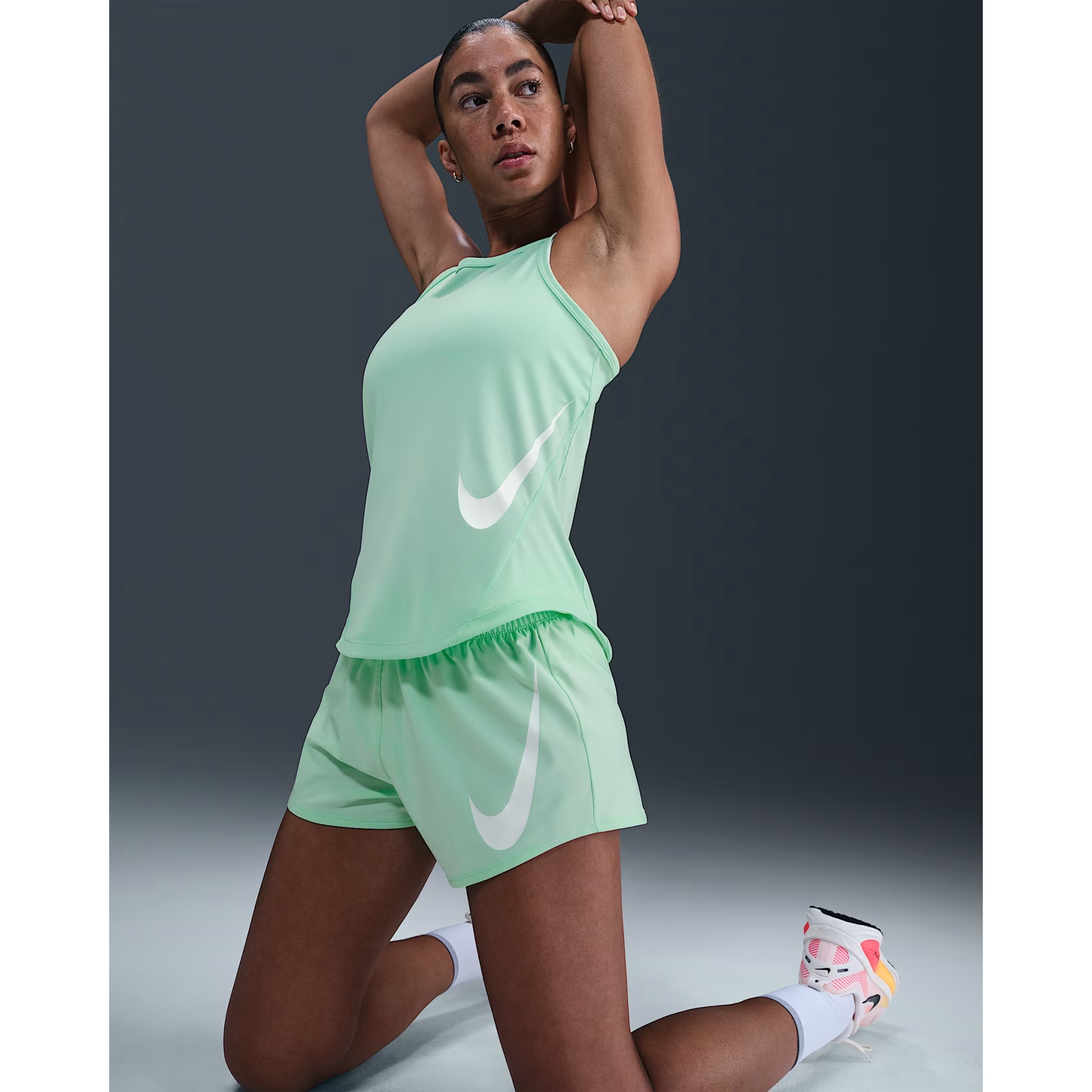 mint green nike shorts womens