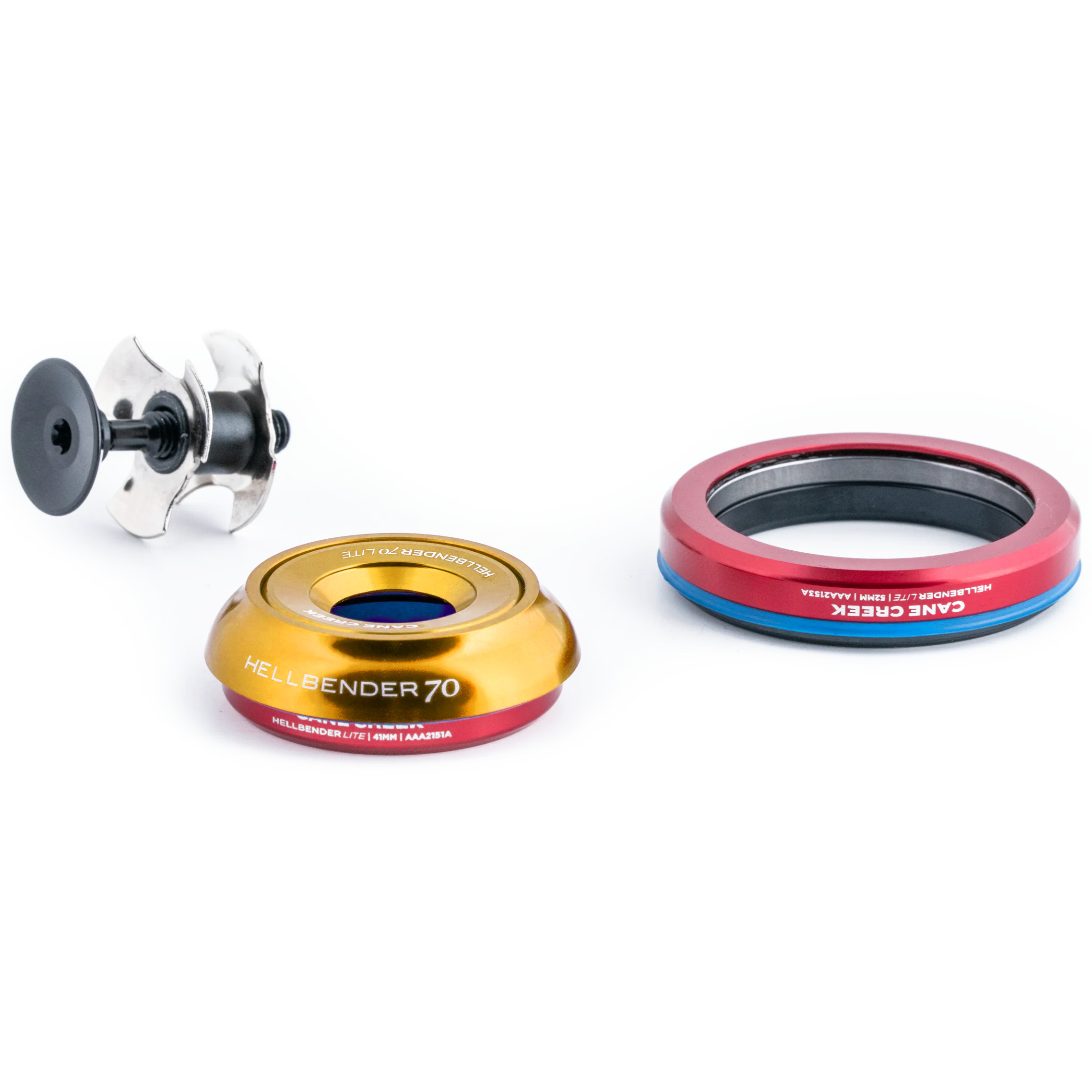 Produktbild von Cane Creek Hellbender 70 Lite Steuersatz - Tapered | IS41/28.6 | IS52/40 - gold
