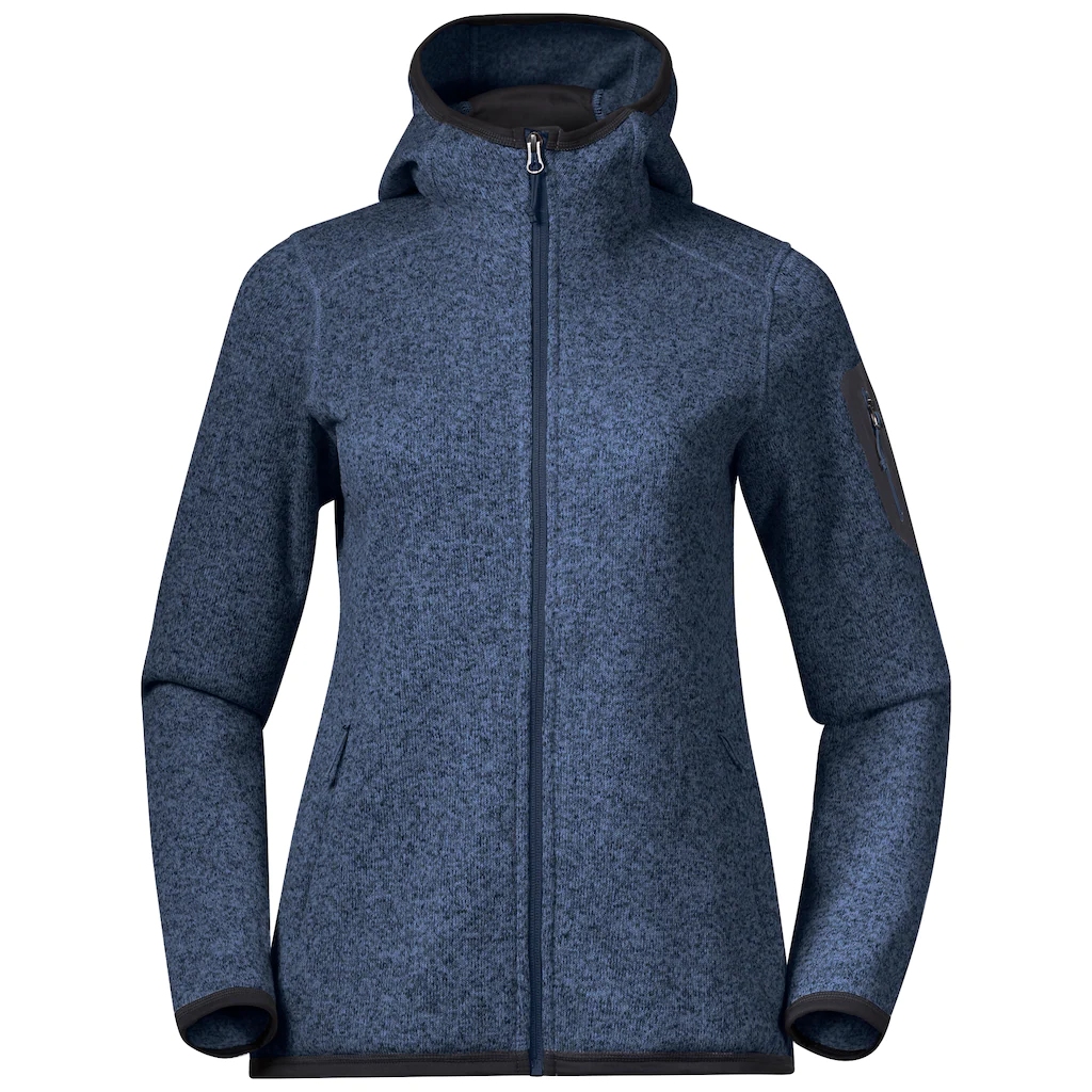 Picture of Bergans Kamphaug Knitted Hoodie Women - orion blue