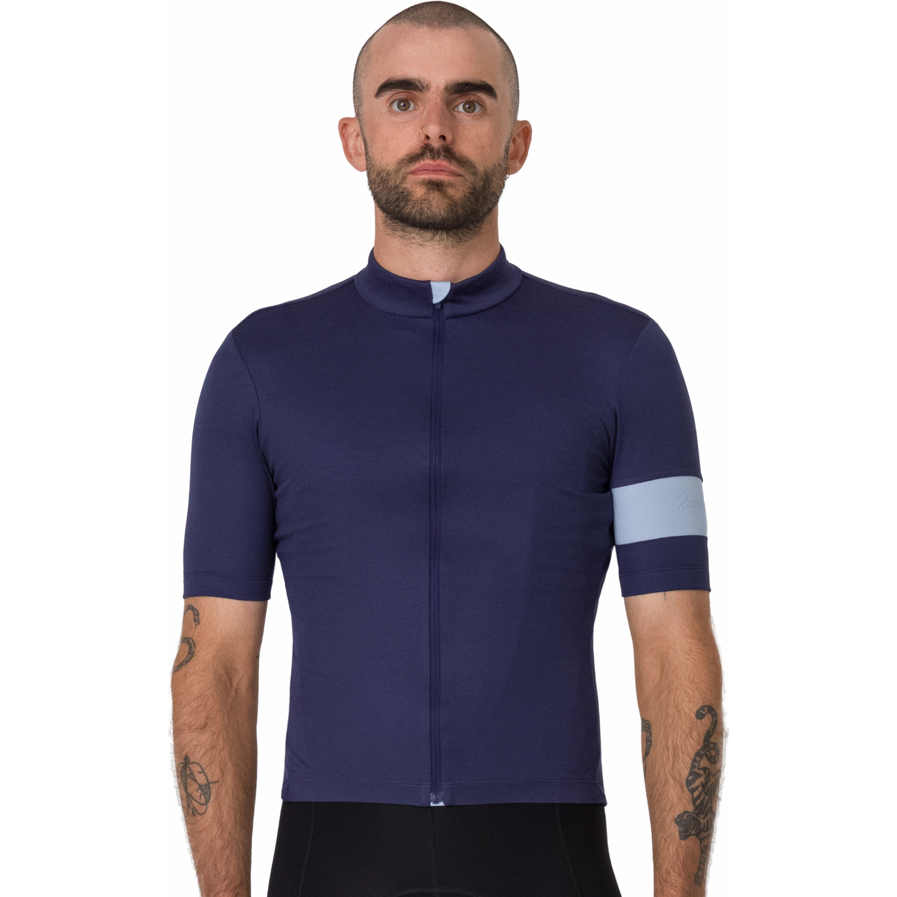 Maillot Rapha Homme XS Bleu - Cyclisme, Manches Courtes, Fermeture éclair Complète, Vélo Route