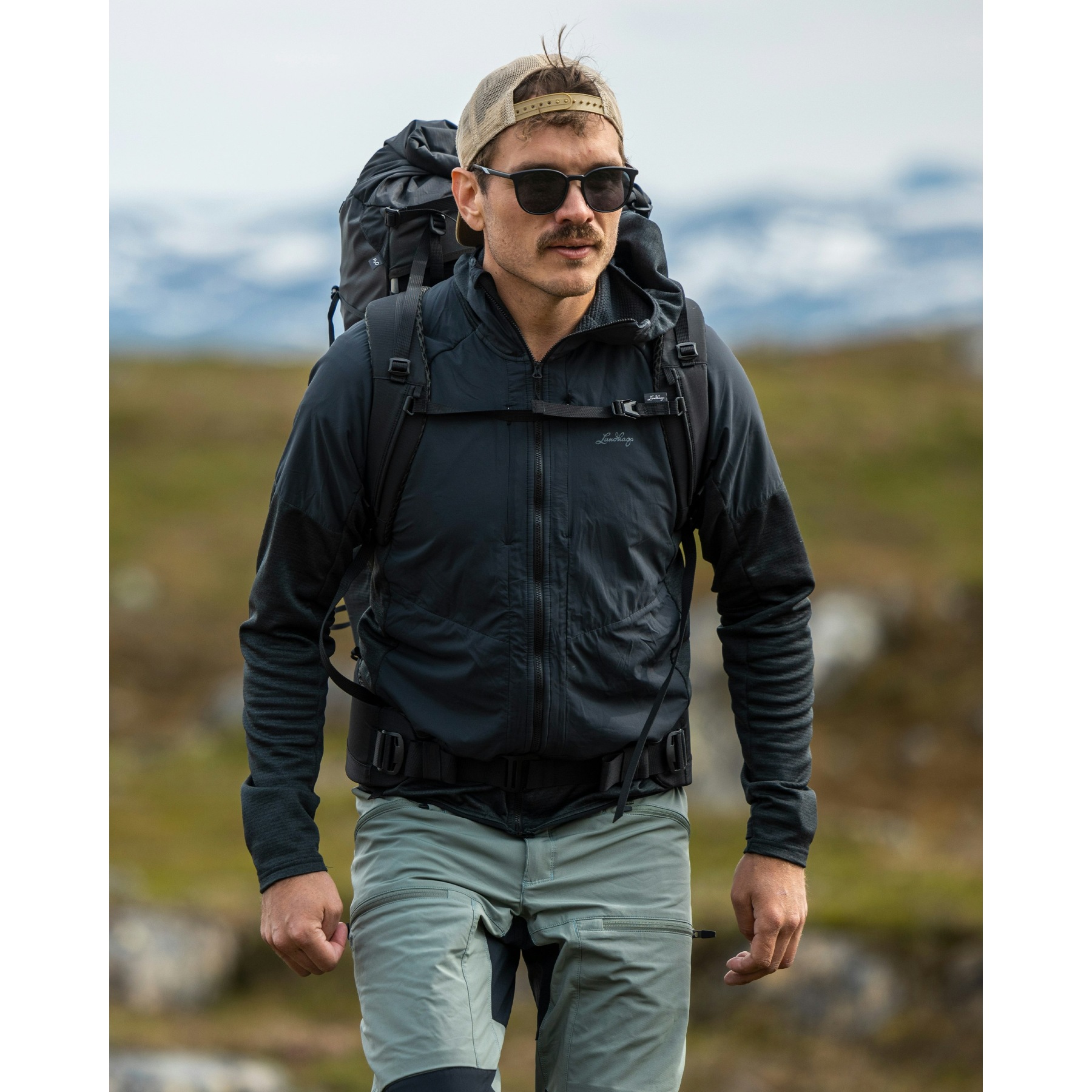 Lundhags Padje Windbreaker Hoodie Men Black 10000