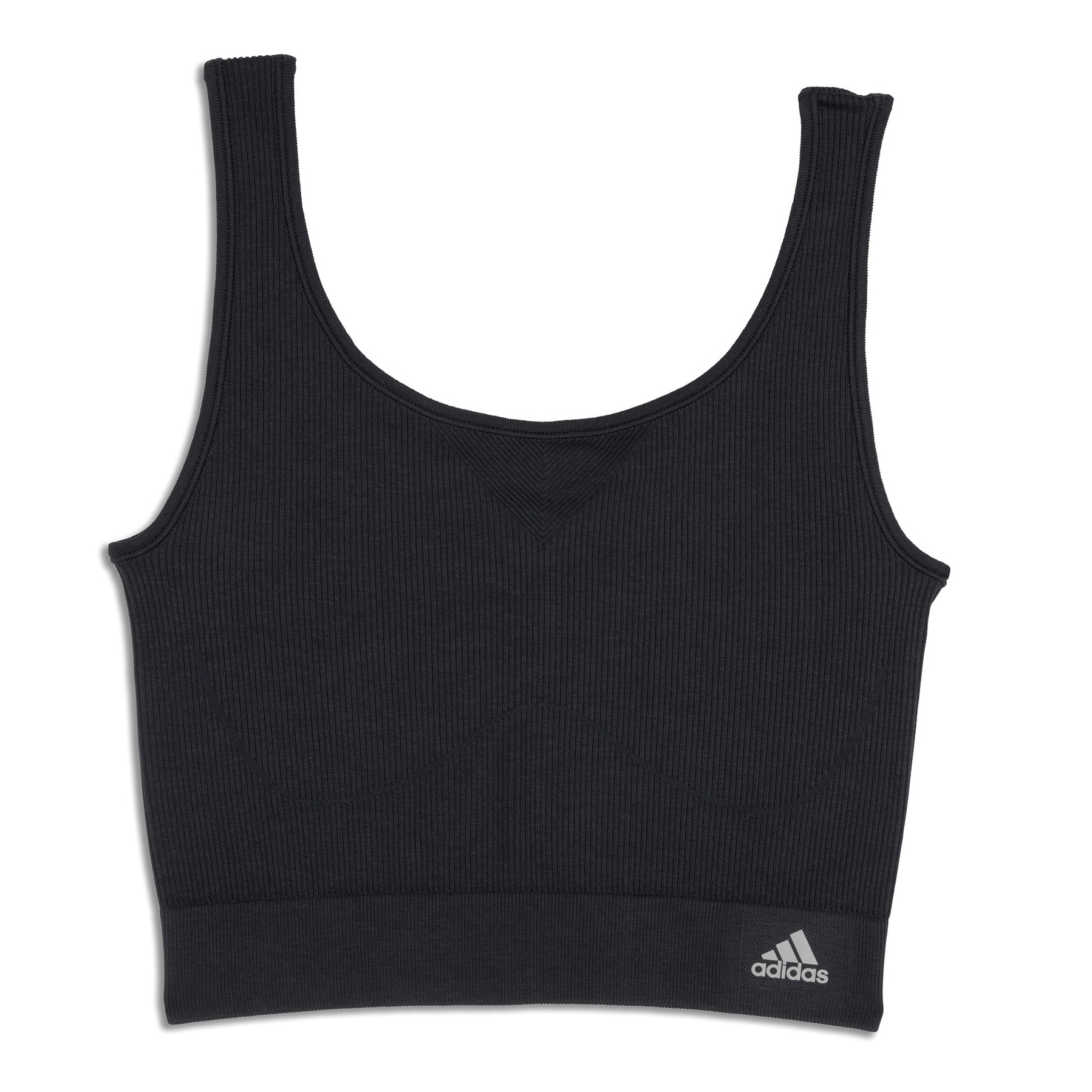 Picture of adidas Sports Underwear 3D Rib Cropped Top Women - 000-black