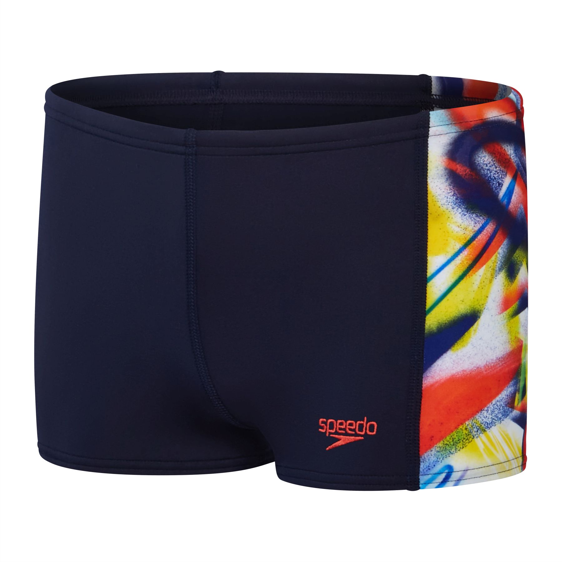 Picture of Speedo Digital Panel Aquashort Boys - true navy/watermelon/bitter lime/true cobalt/bolt/mandarin peel/white