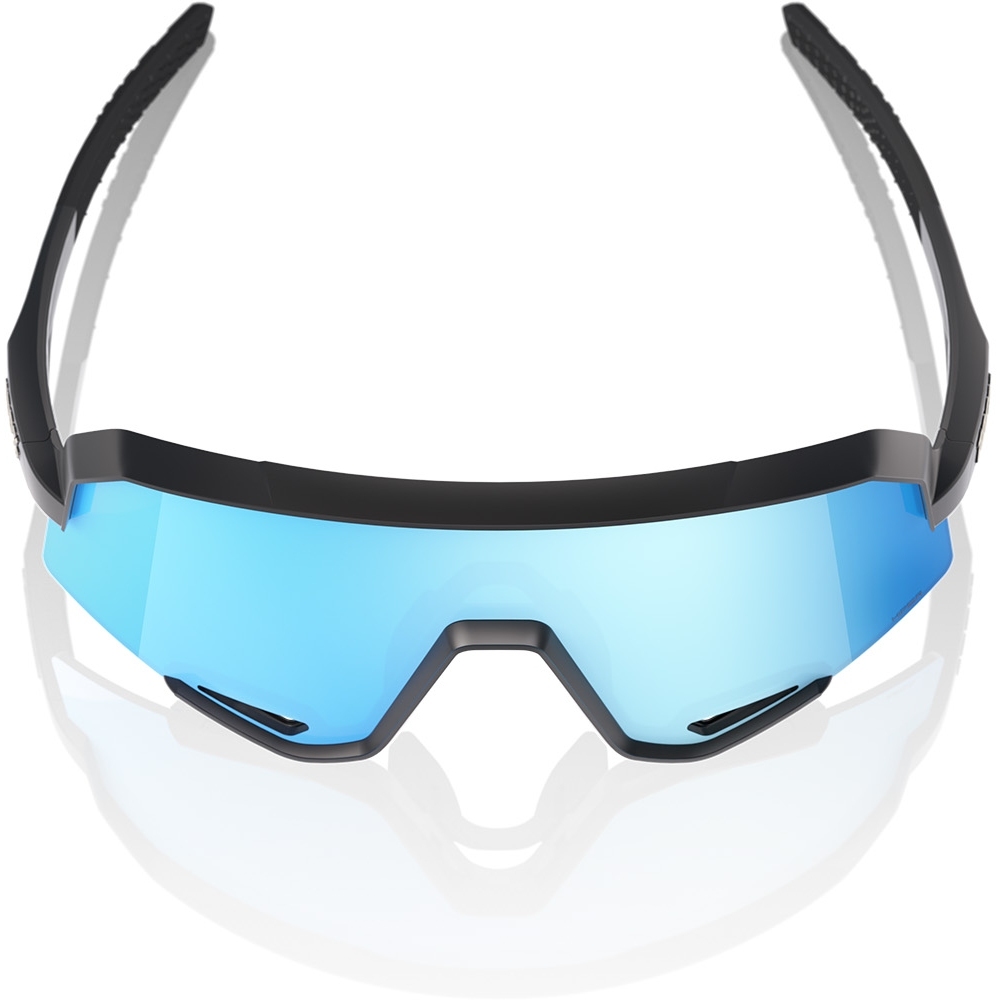 100% Slendale Bril - Matte Black - HiPER Blue Multilayer Mirror