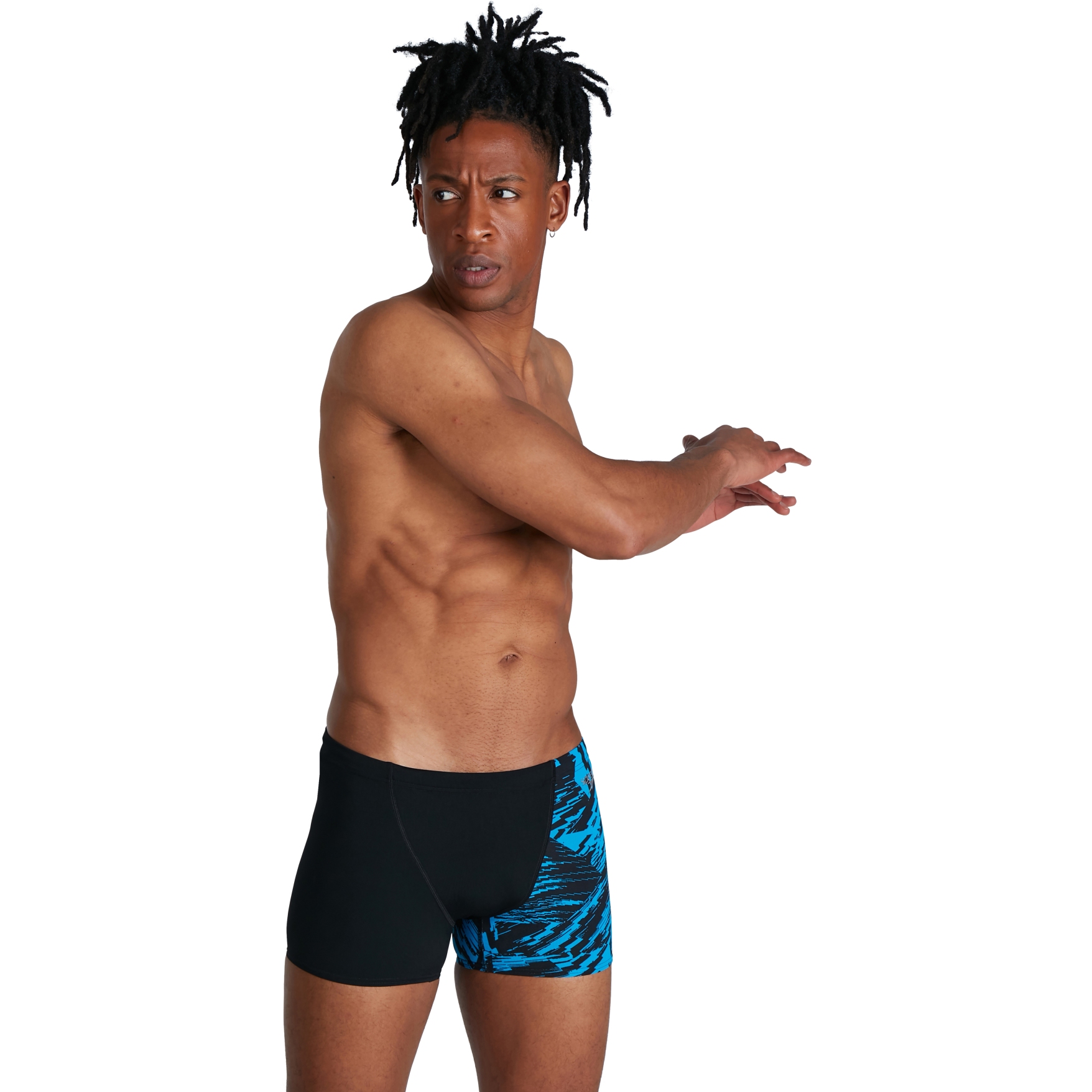 Picture of Speedo Allover V-Cut Aquashort Men - black/pool