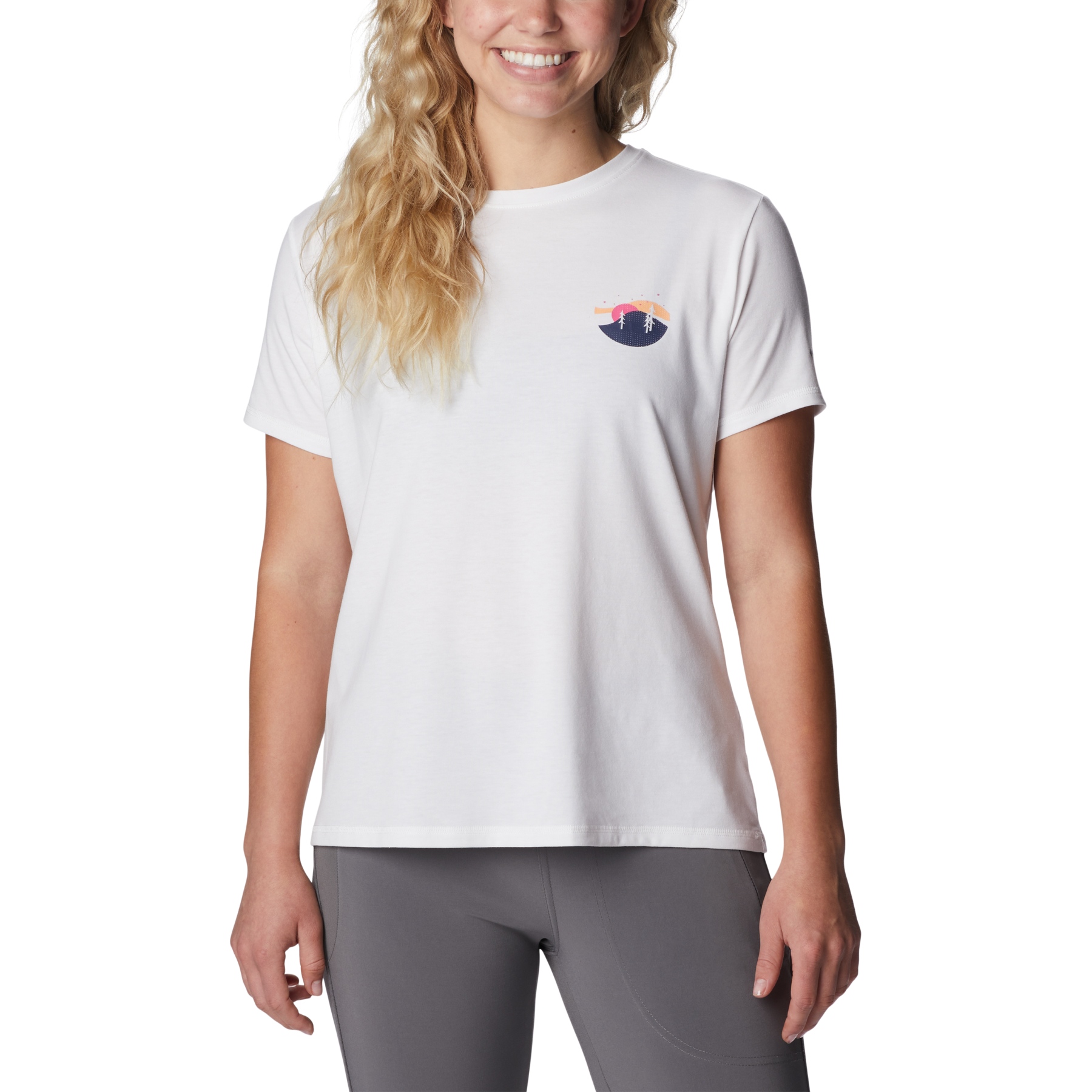 Produktbild von Columbia Sun Trek Graphic T-Shirt II Damen - White/Night Sky Graphic
