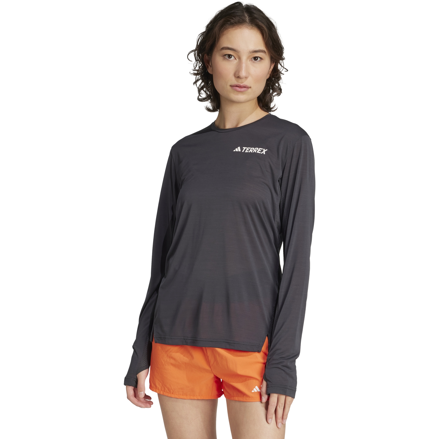 Produktbild von adidas TERREX Xperior Wandershirt mit langen Ärmeln Damen - carbon JL6341
