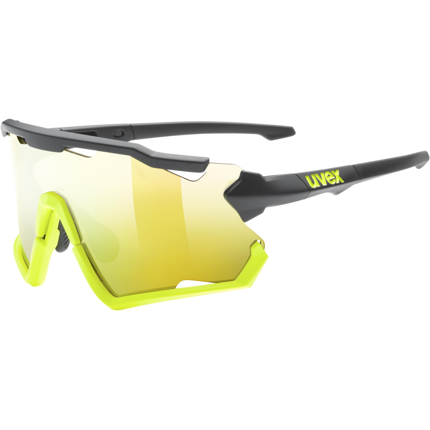 Image of Uvex sportstyle 228 Glasses - black yellow matt/mirror yellow
