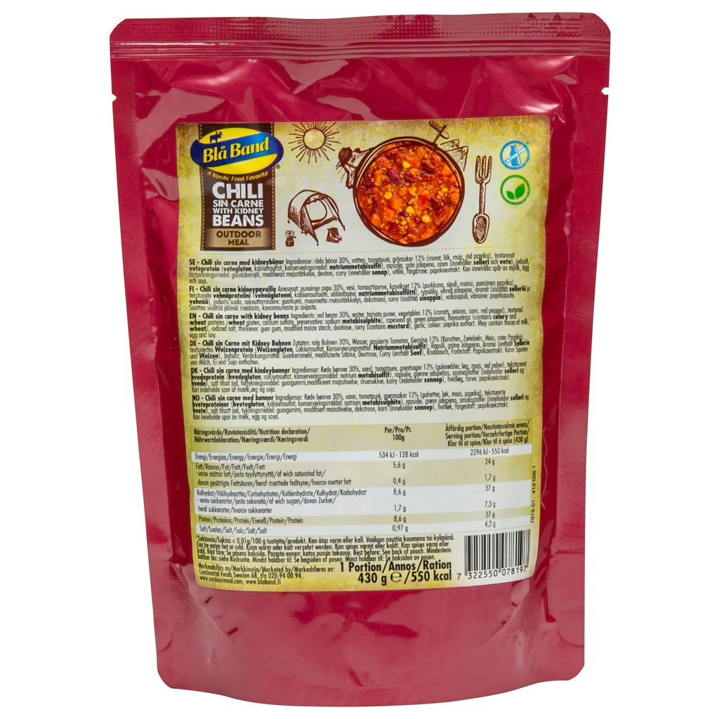 Picture of Blå Band Chili Sin Carne with Kidney Beans - Outdoor Meal - 430g