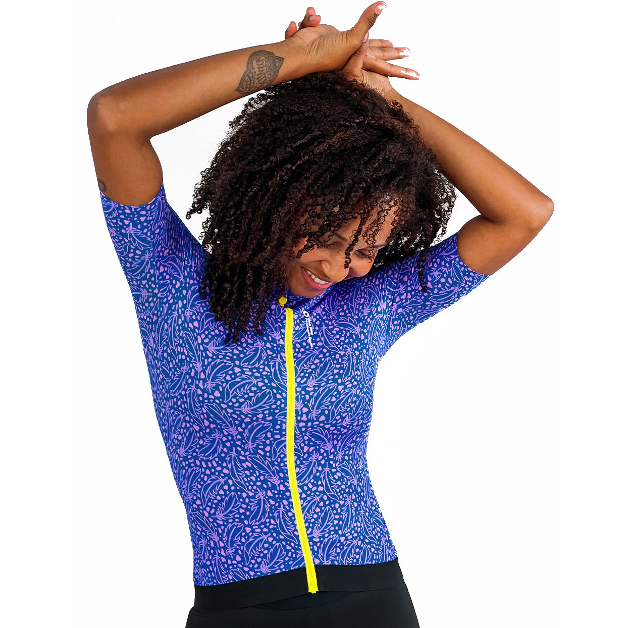 Image of Black Sheep Cycling WMN Integrated Short Sleeve Jersey Women - Blue Birds of Feather