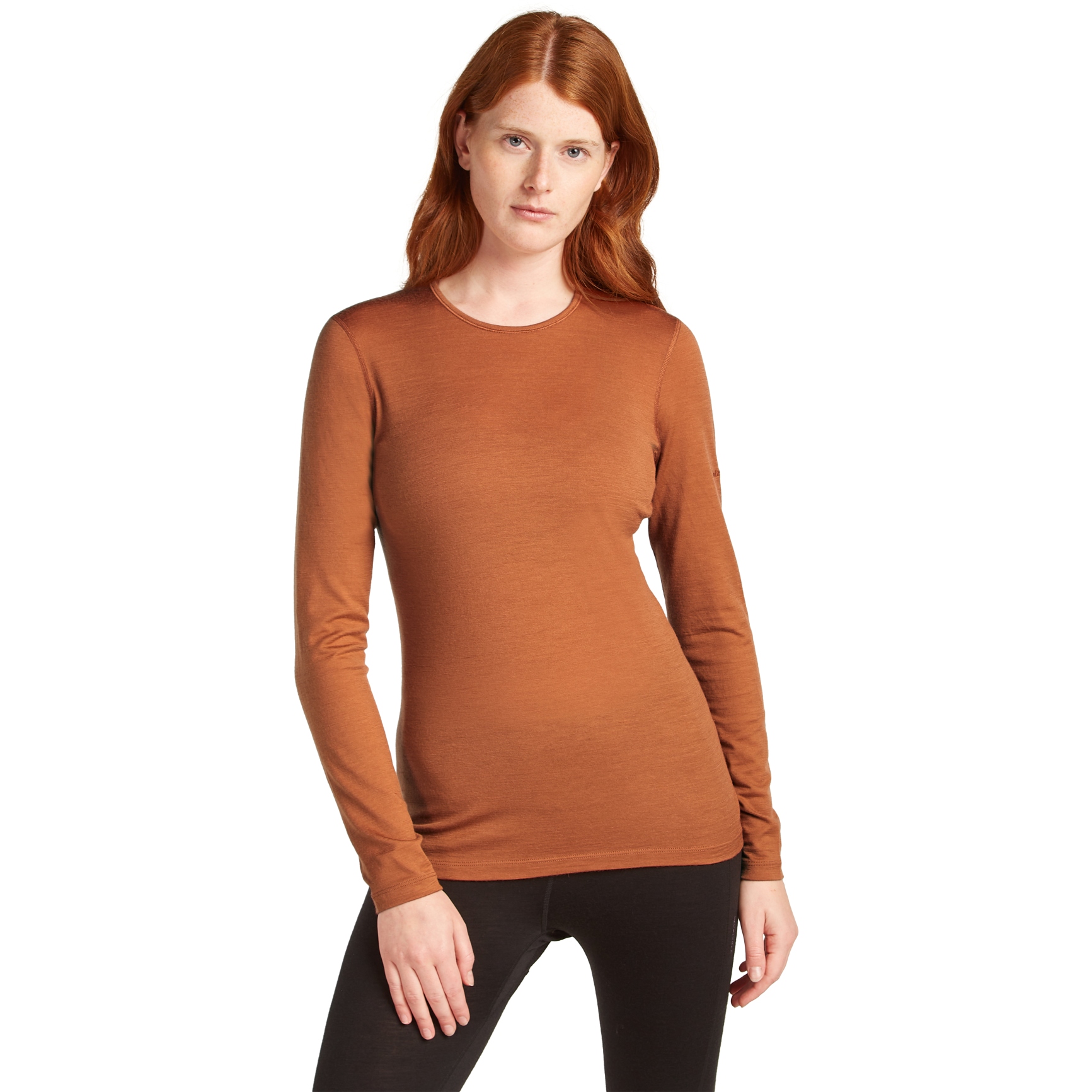 Produktbild von Icebreaker Merino 200 Oasis Thermo-Langarmshirt mit Rundhalsausschnitt Damen - Dusty Clay