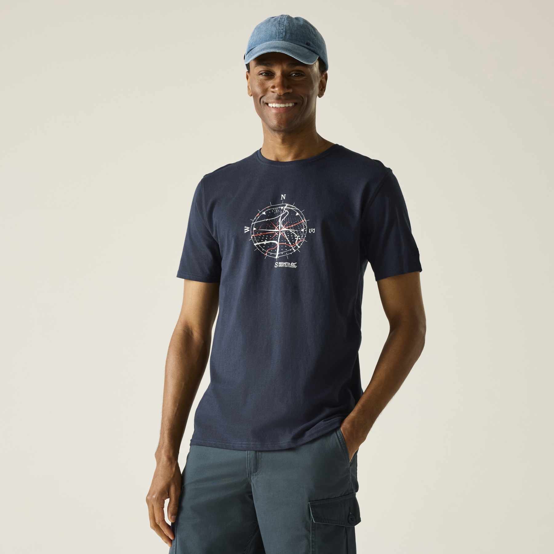 Regatta Cline IX T-Shirt Men - Navy Compass ZVK | BIKE24