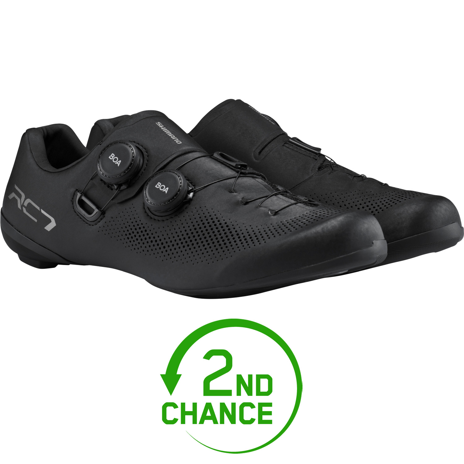 Produktbild von Shimano SH-RC703 Rennradschuhe Herren - Schwarz | Breite Ausführung - B-Ware