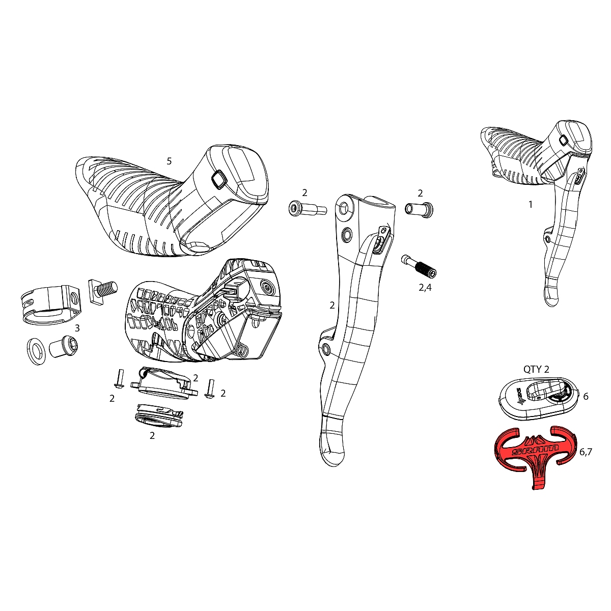 Picture of SRAM EC Blip Wireless Mounting Kit - 11.3018.016.000