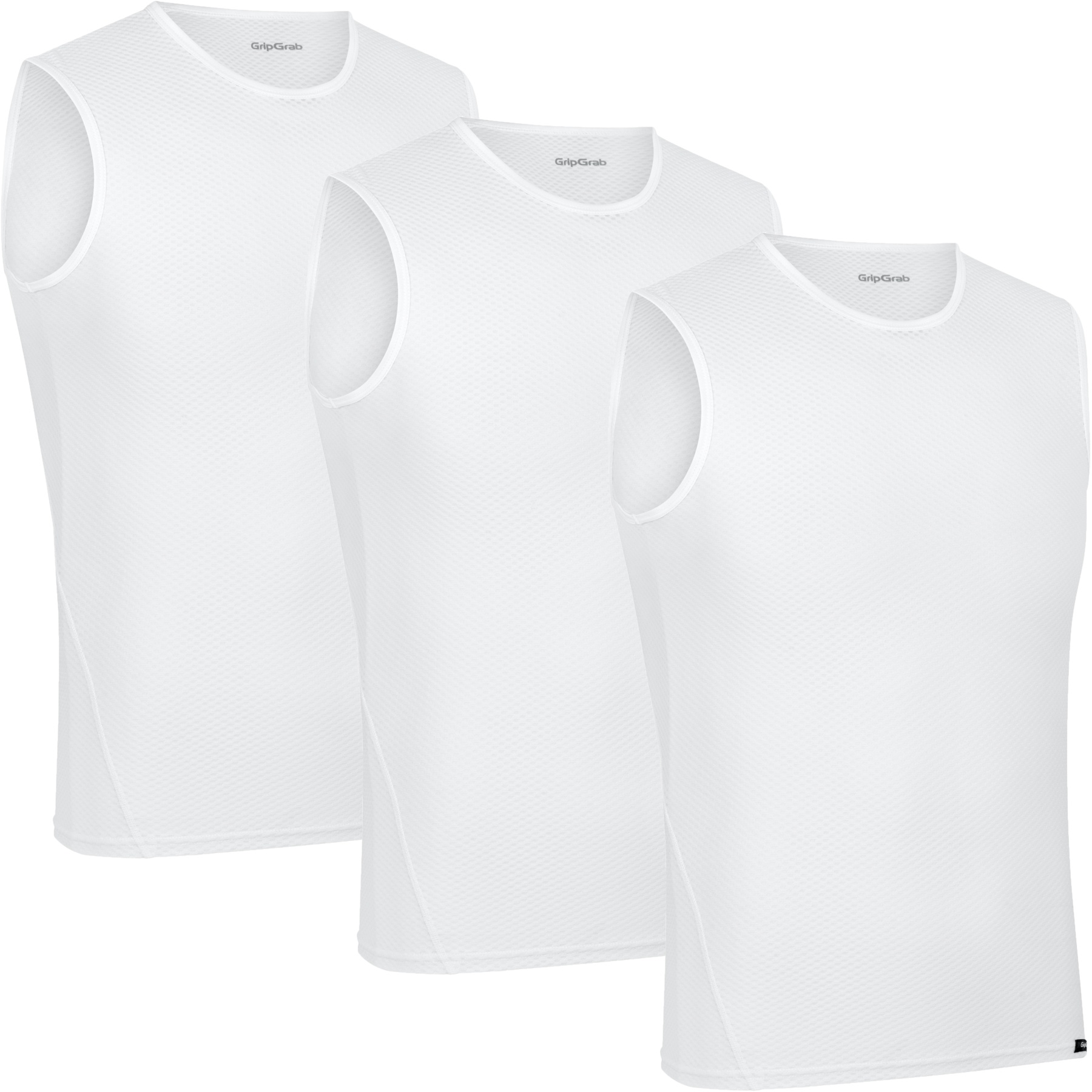 Produktbild von GripGrab Ultralight Mesh Unterhemd Ärmellos 3PACK - White