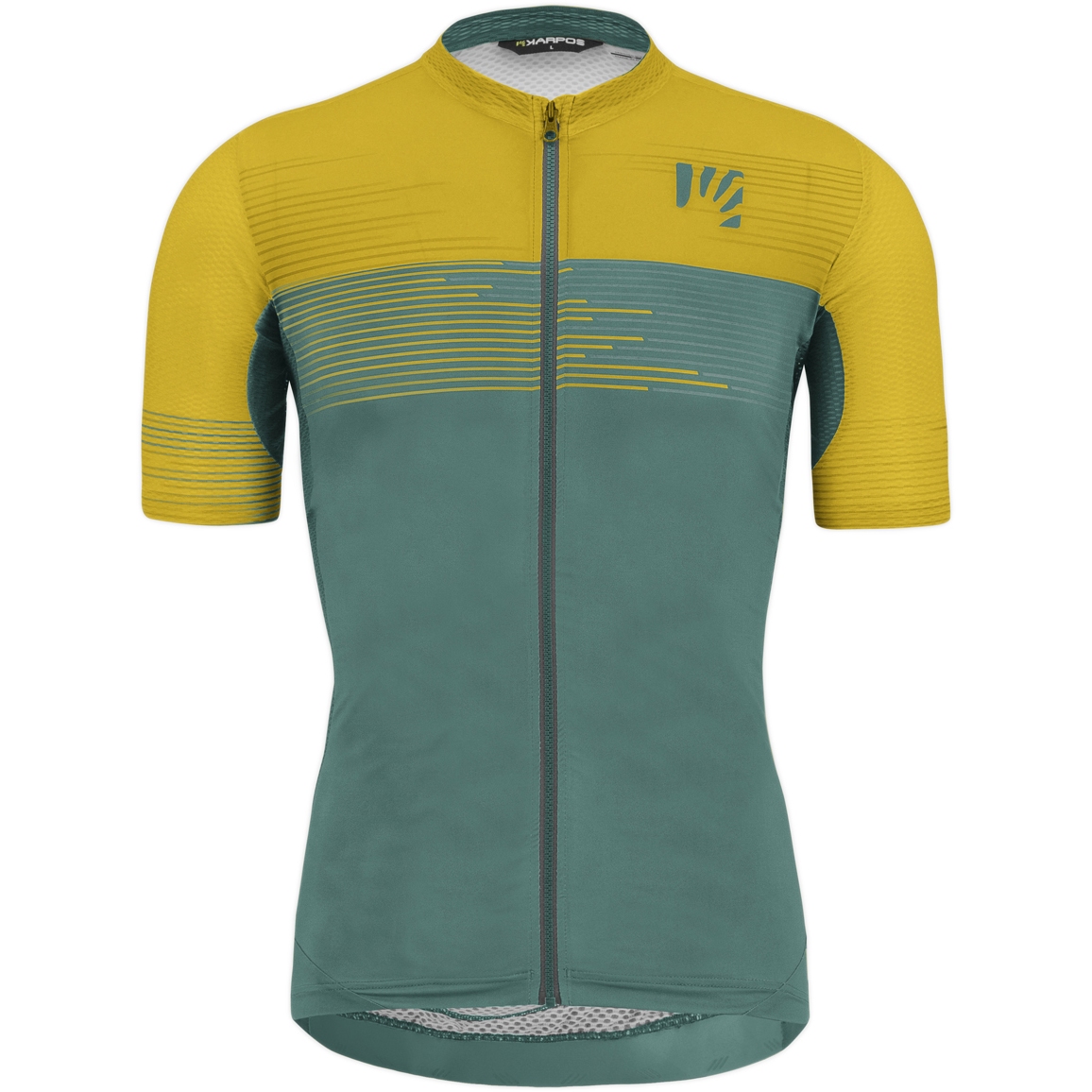 Picture of Karpos Green Fire Short Sleeve Jersey Men - north atlantic/lemon curry/dark slate