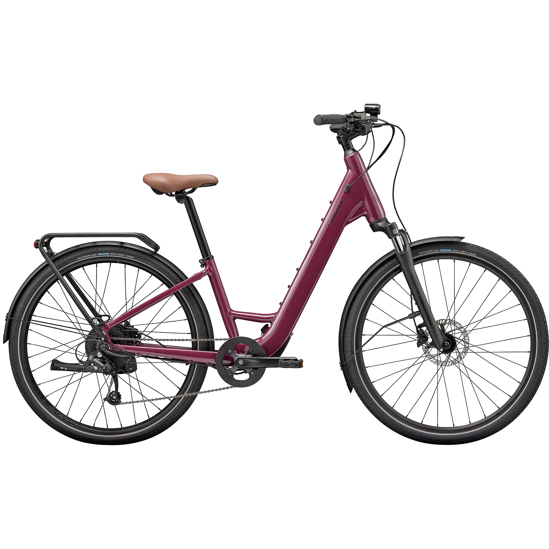 Picture of Cannondale MAVARO NEO SL 2 LSTH - 27.5&quot; Electric City Bike - 2024 - black cherry