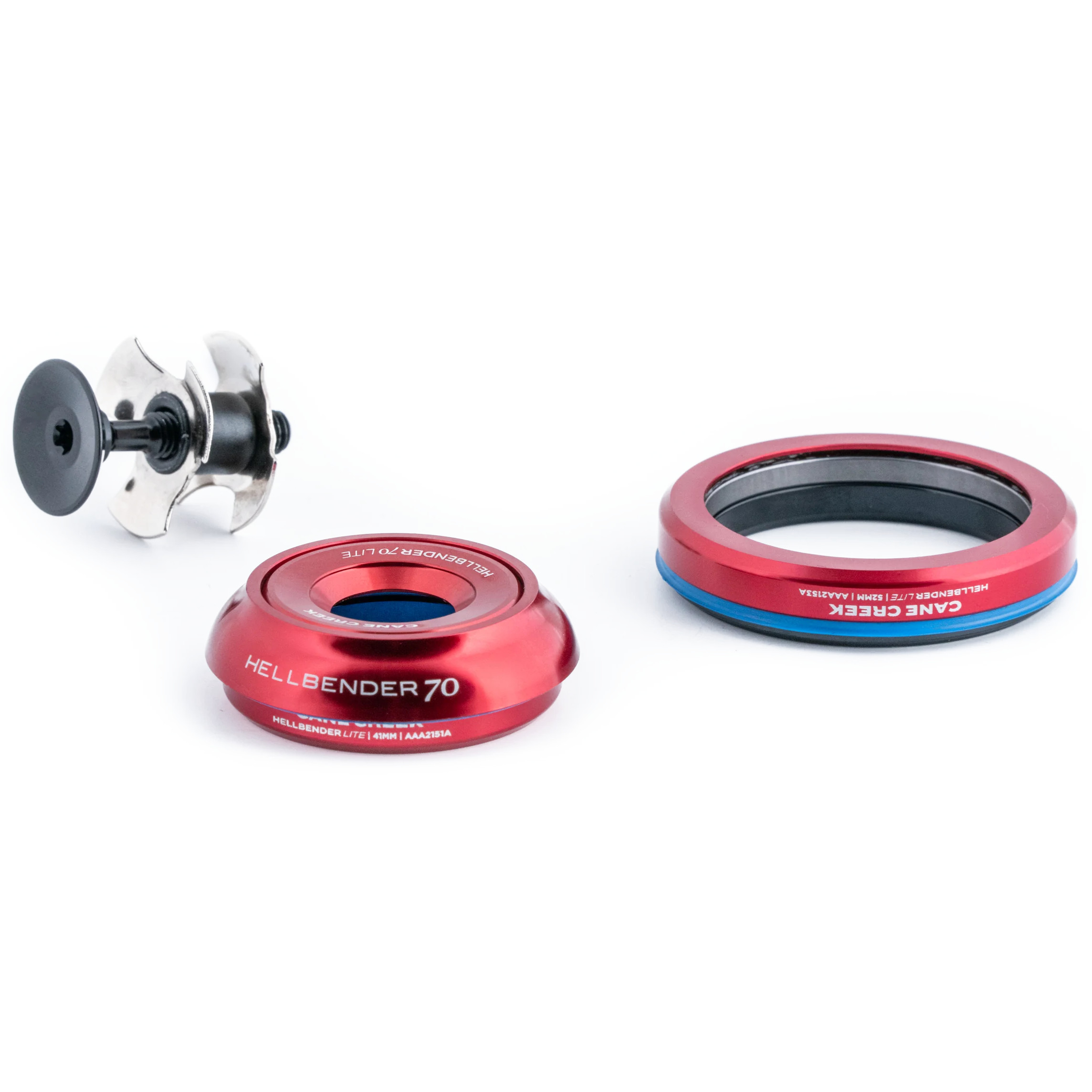 Bild von Cane Creek Hellbender 70 Lite Steuersatz - Tapered | IS41/28.6 | IS52/40 - rot