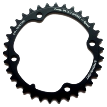Picture of Stronglight CT2 Road Inner Chainring - 4-Arm - 112mm - Campagnolo 11-speed - Type F - black