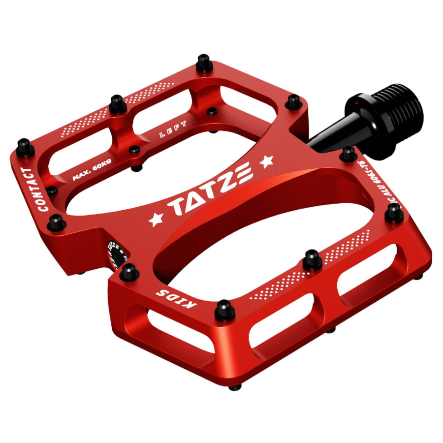 Productfoto van Tatze CONTACT CNC - MTB Flat Pedals - Kids - red
